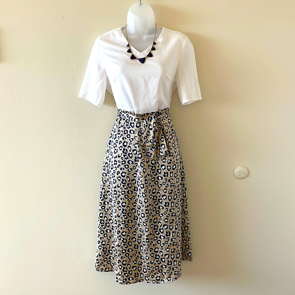 Leopard midi dress one piece